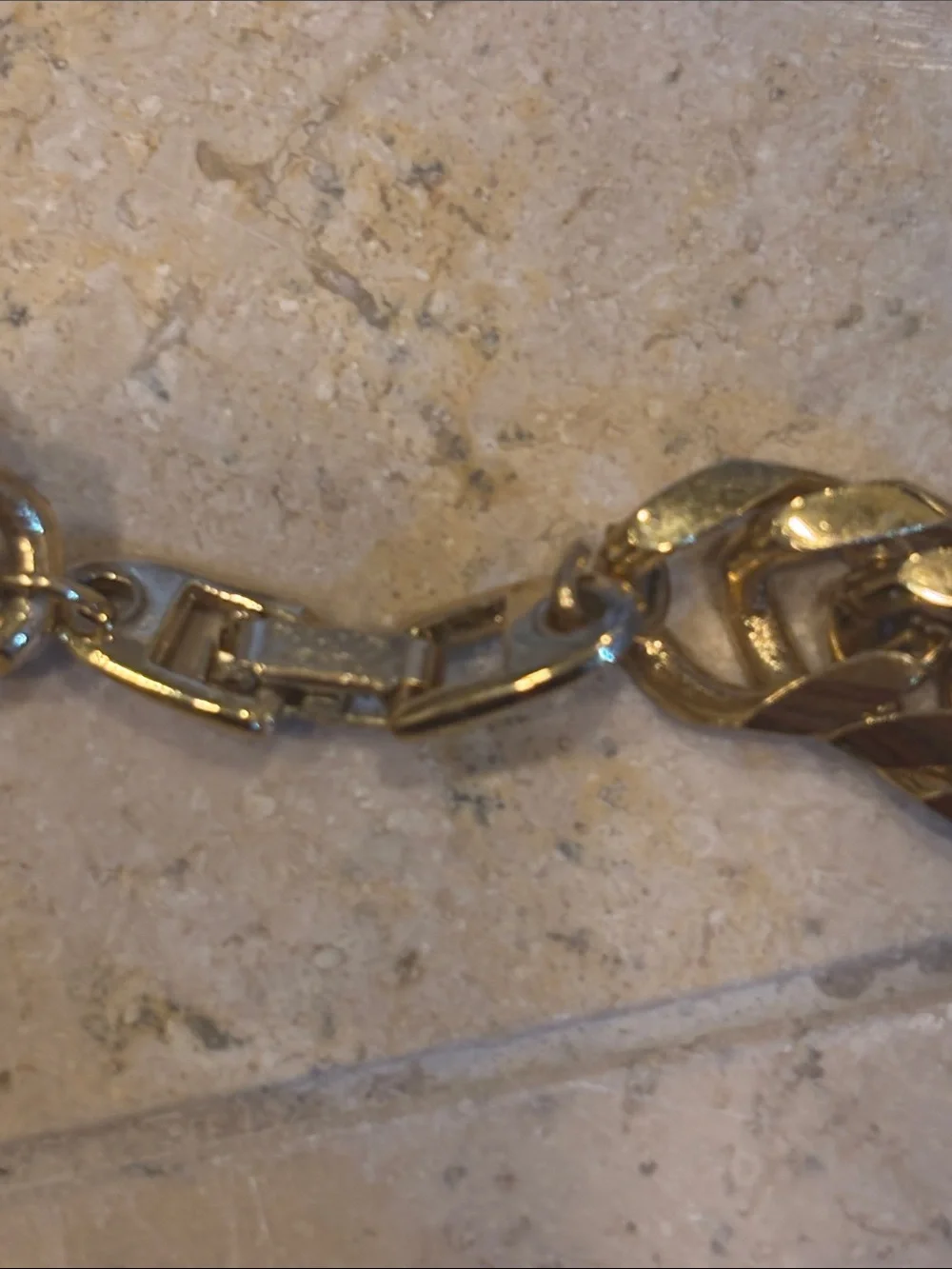 Gold-Tone Vintage Napier Cuban Link Chain Necklace